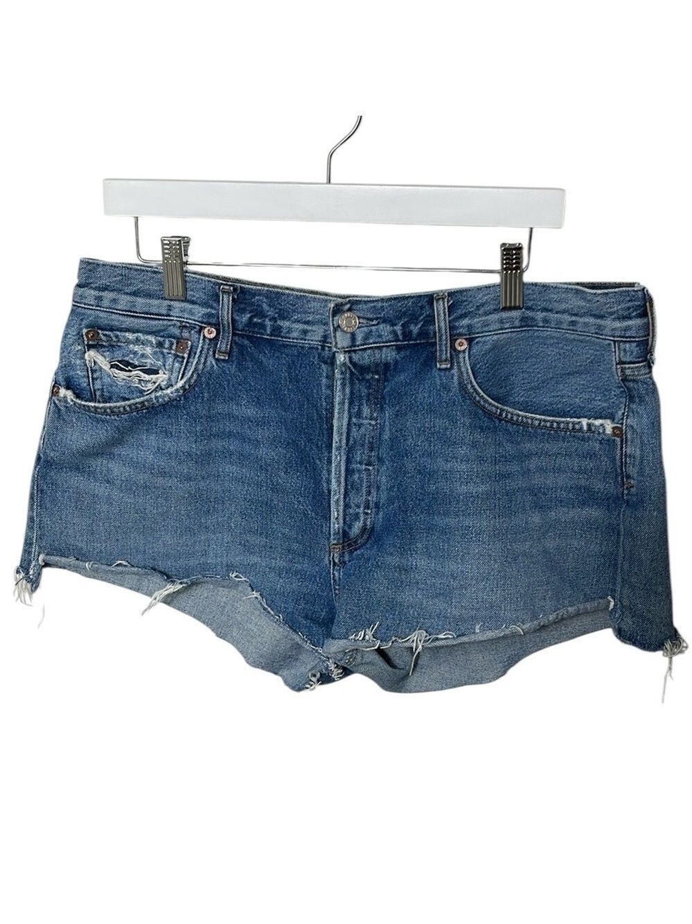 AGOLDE Vintage Parker Cut off Distressed Denim Jean Shorts SZ 32